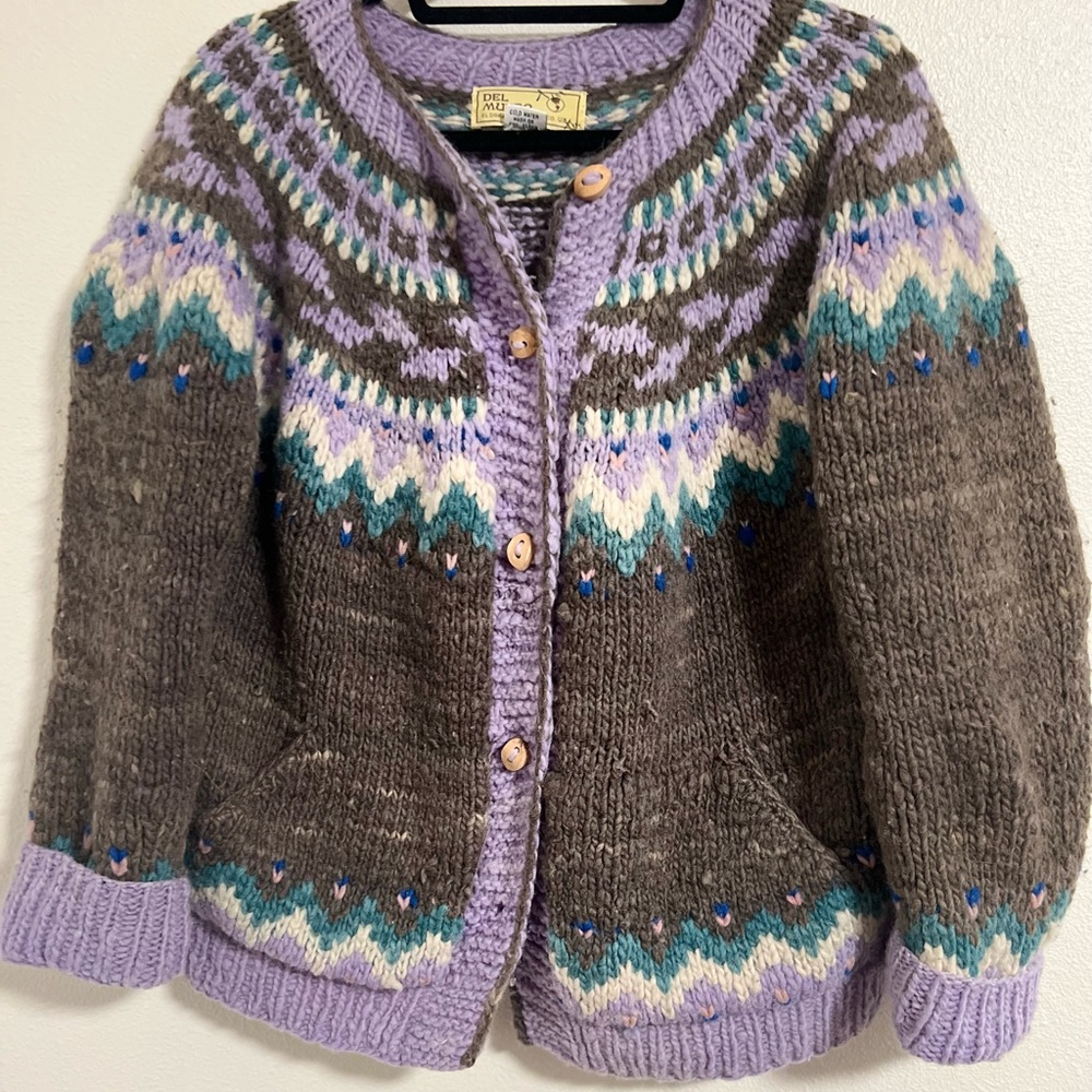 Vintage 90’s Del Mundo hand knit sweater